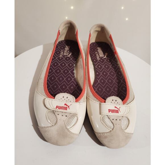 Vintage Y2K Puma Zandy Suede Vinyl Ballet Flats Womens Size 7 Sneaker Shoes Rare - Picture 1 of 8